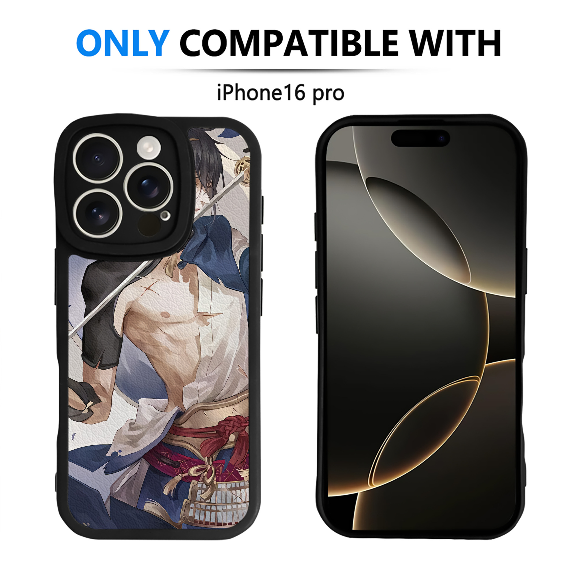 （画像用） 刀剣乱舞 Touken Ranbu 【iPhone 16シリーズ対応】シリコンスマホケース（レザー調） 材質：シリコン